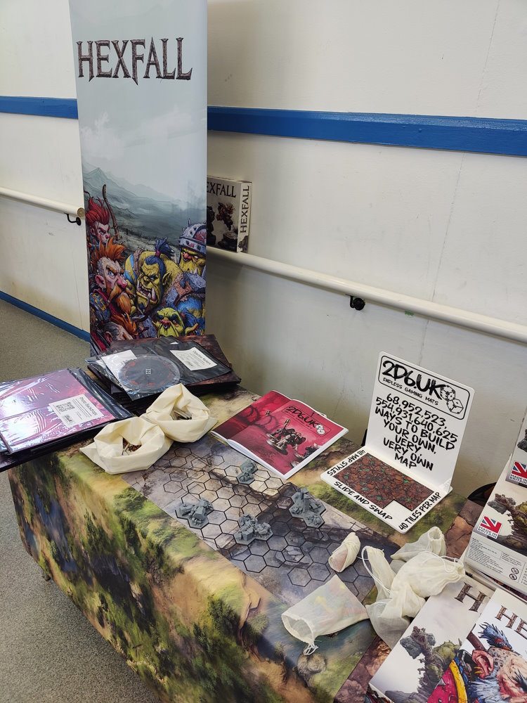 2D6 tabletop gaming stand at a Wellingborough club event