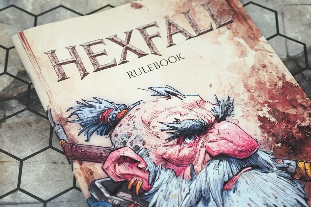 The illustrated HEXFALL game manual