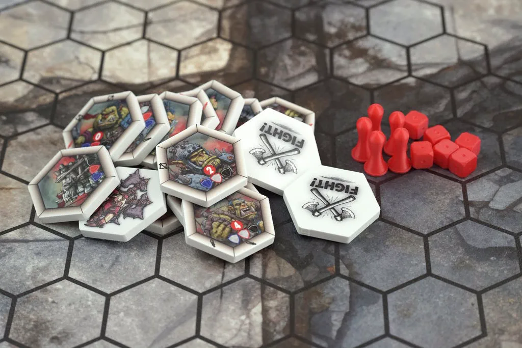 Close-up of the HEXFALL Orc Army Set