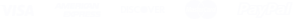 Visa, American Express, Discover, Mastercard and PayPal