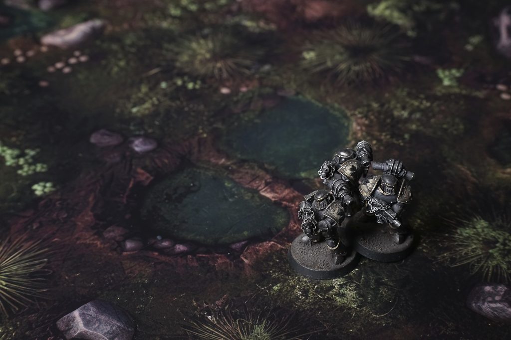 Bloommantle Glade Gaming Mat in use