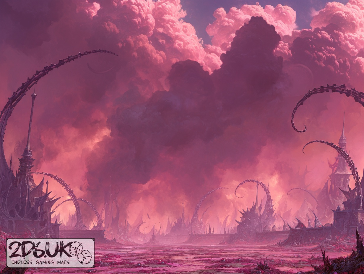 The Crimson Veil wargaming mat photography backdrop