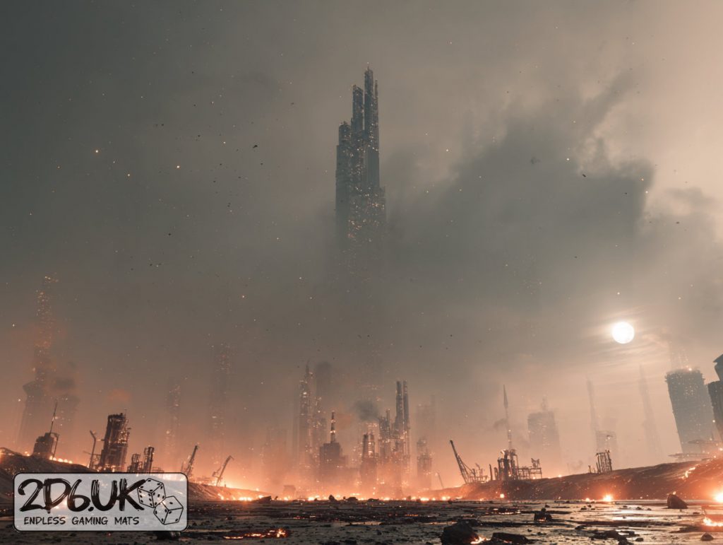The Iron Wastes miniature photography backdrop set