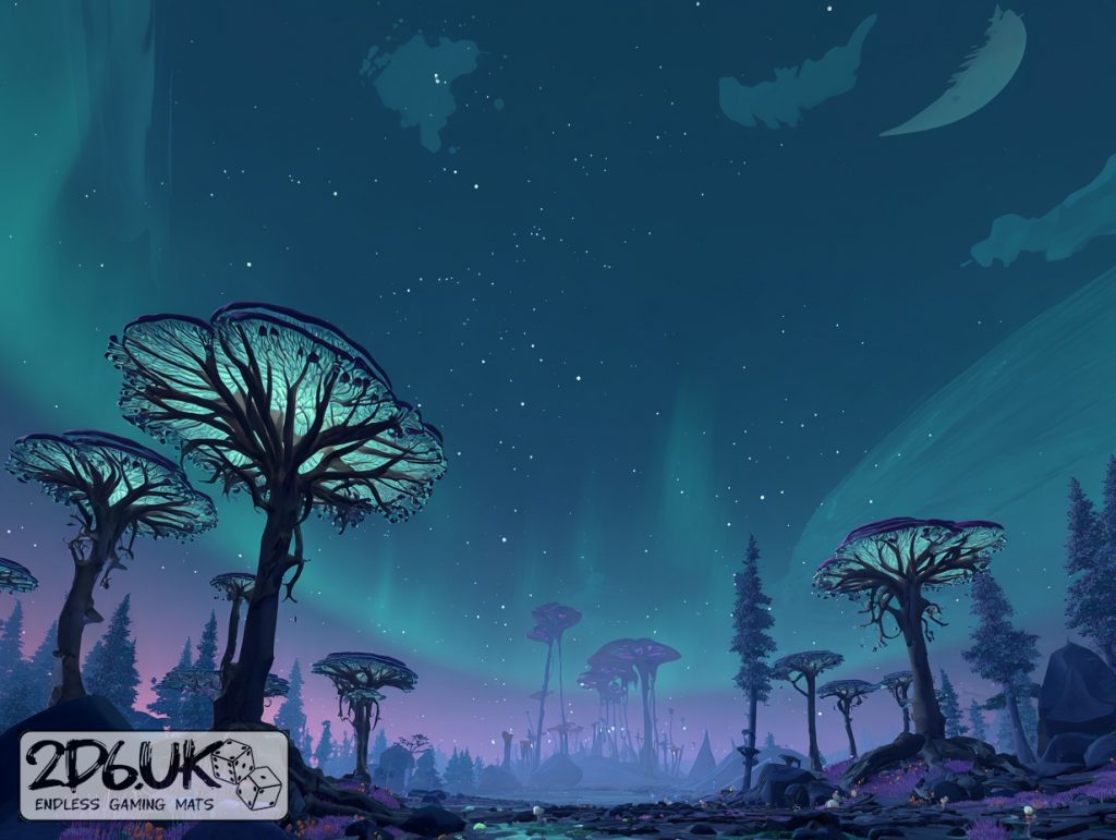 Twilight Toadstools miniature photography backdrop set