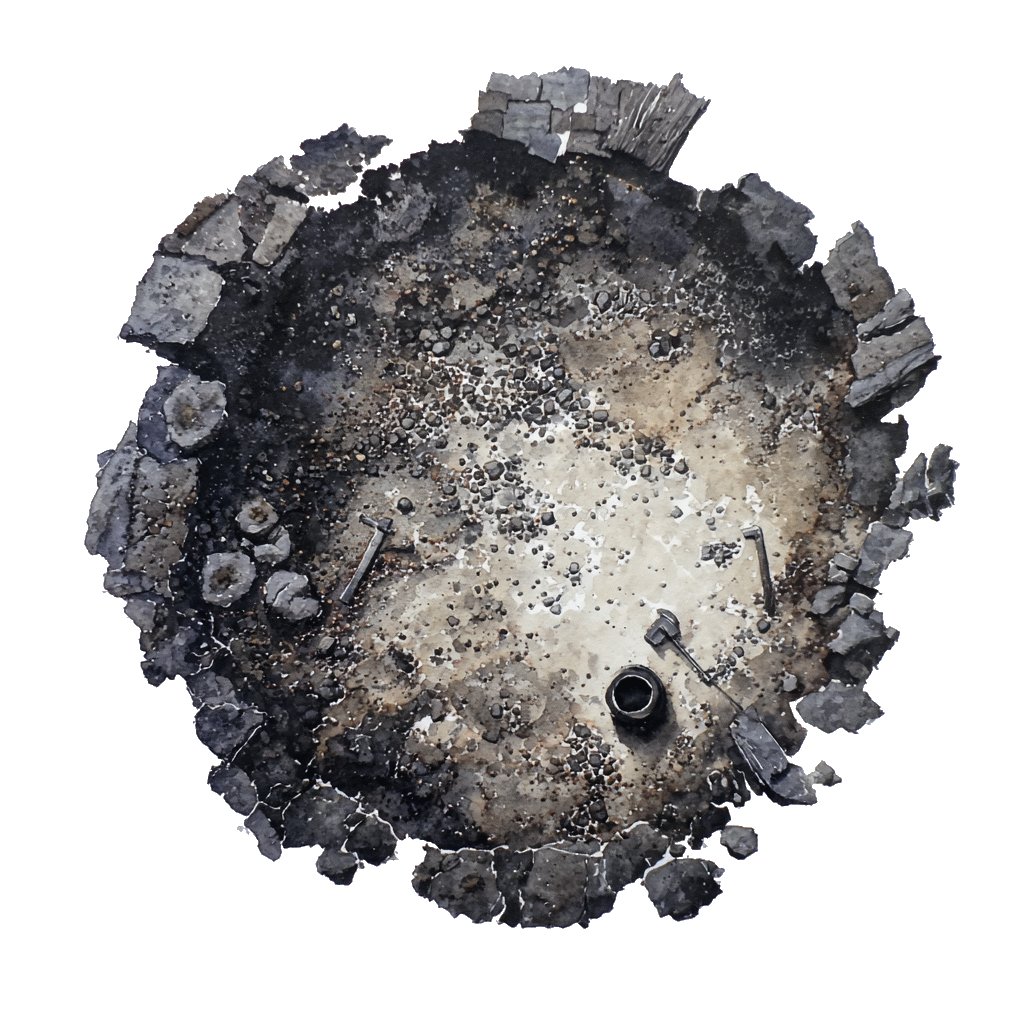 Miners Hole wargaming objective markers