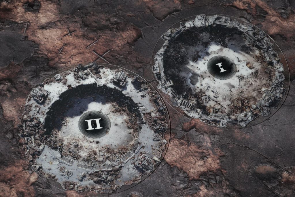 Rust and Rubble objective markers in use