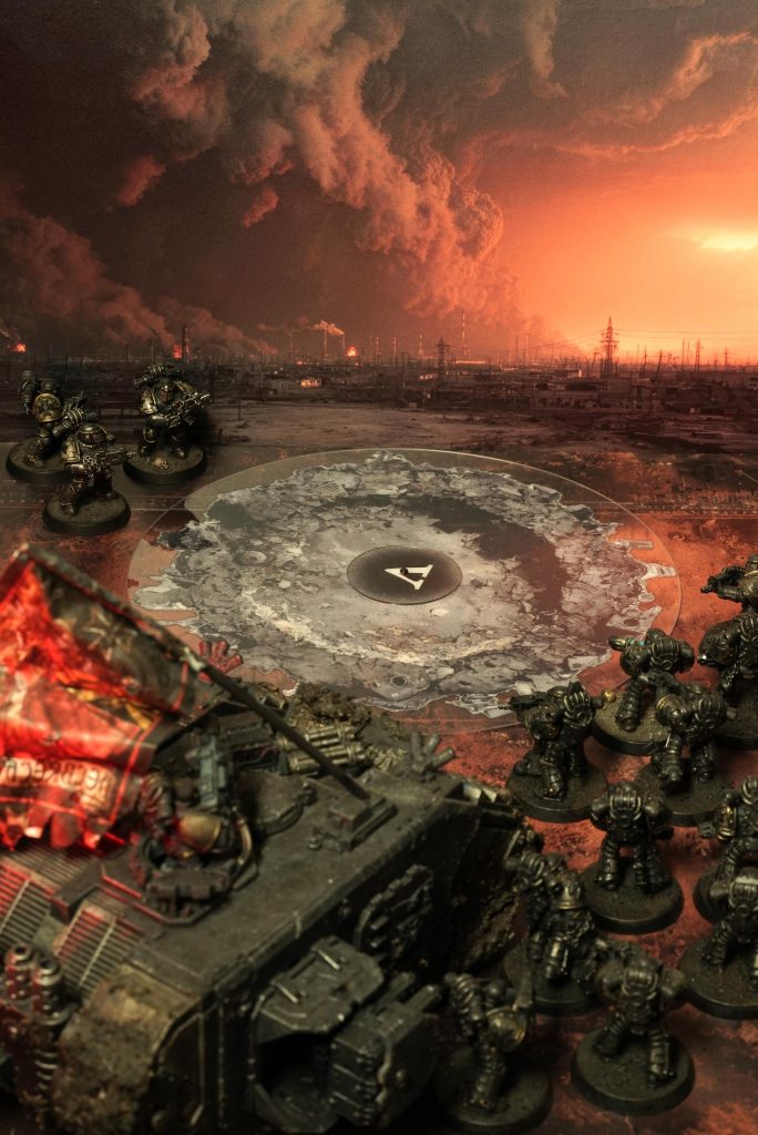 Urban Foxhole objective markers in use