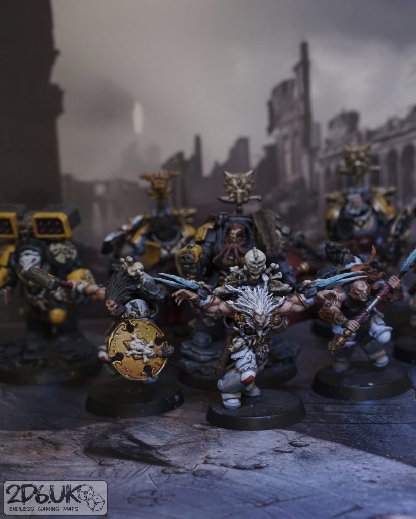 Miniatures photographed with a 2D6 Photo Backdrop